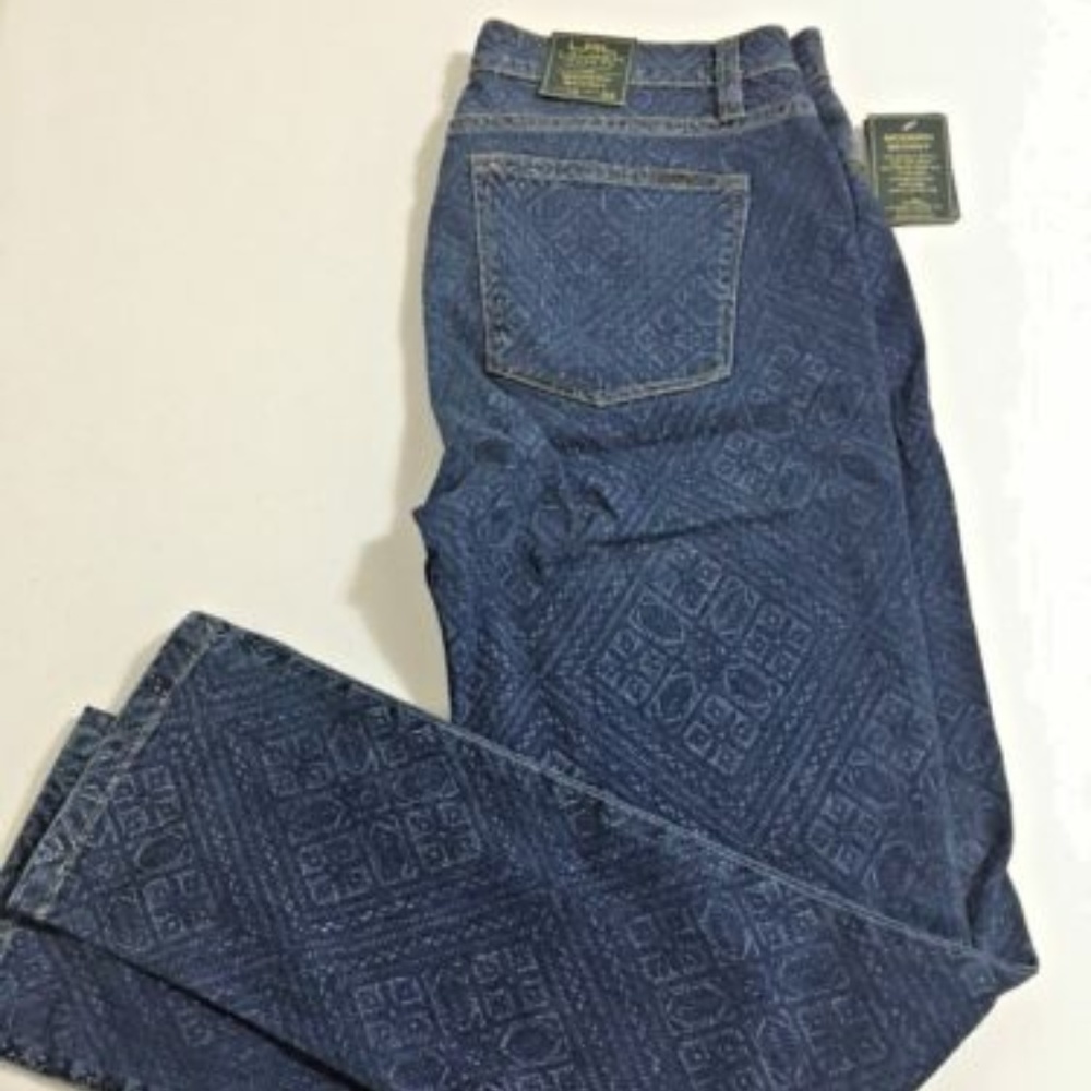 MODERN SKINNY LRL  INDIGO CREAM 10 32 inseam